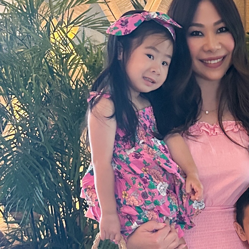 JANIE & JACK Pink Floral Dress with matching headband